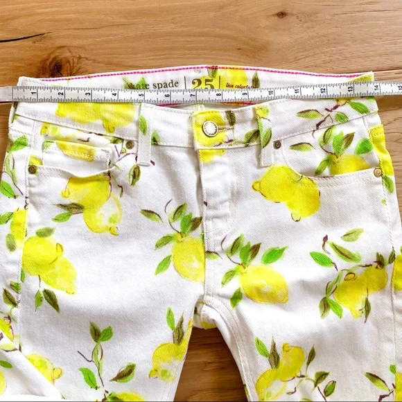Kate Spade Brooke Street Capri Lemon Pants EUC - Picture 7 of 16